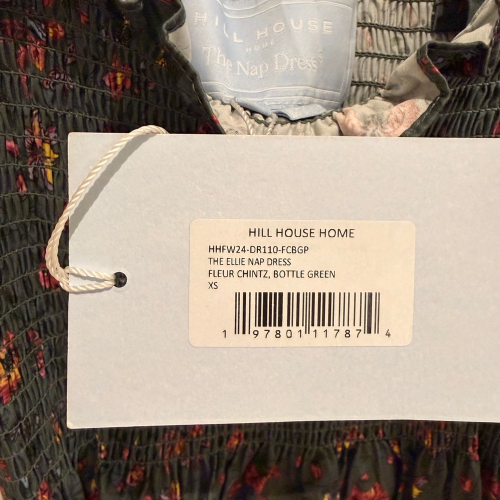Hill House - Ellie Nap Dress in Fleur Chintz Green in XS - NWT - Picture 7 of 7